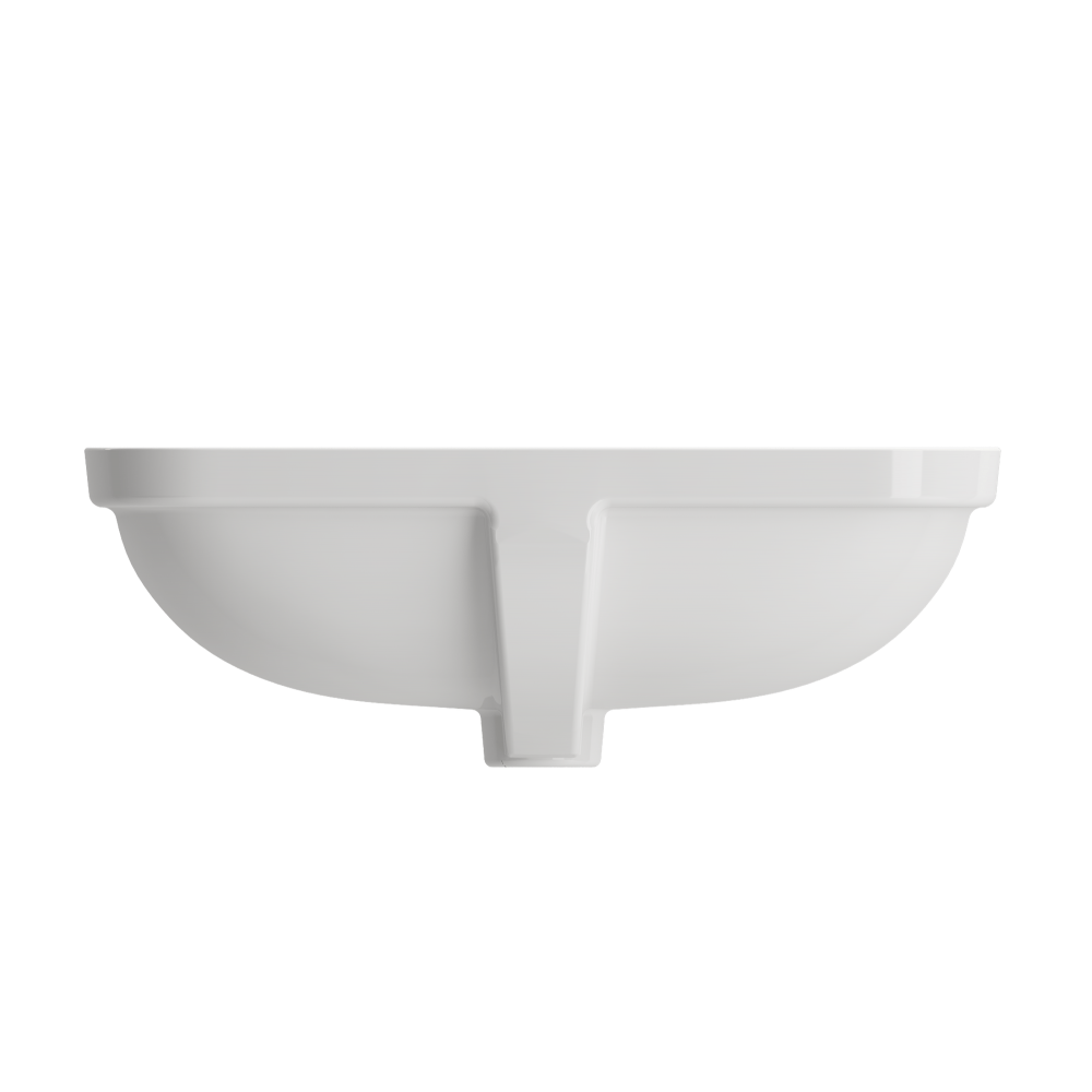 Scala Undermount Sink Fireclay 21.75 in. with Overflow in White