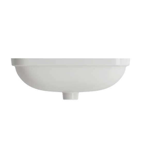 Scala Undermount Sink Fireclay 21.75 in. with Overflow in White