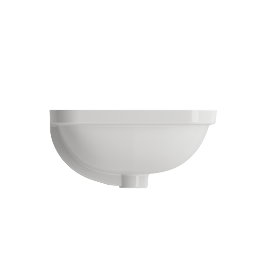 Scala Undermount Sink Fireclay 21.75 in. with Overflow in White