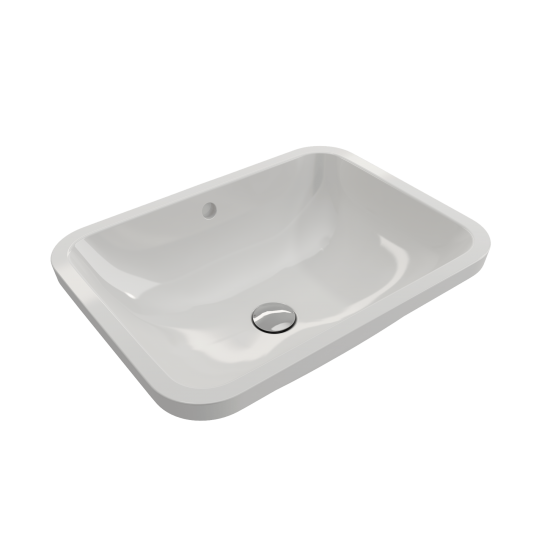 Scala Undermount Sink Fireclay 21.75 in. with Overflow in White