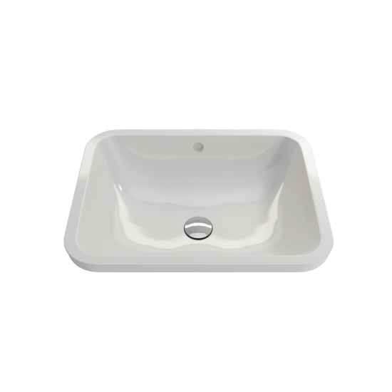 Scala Undermount Sink Fireclay 21.75 in. with Overflow in White