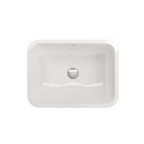 Scala Undermount Sink Fireclay 21.75 in. with Overflow in White