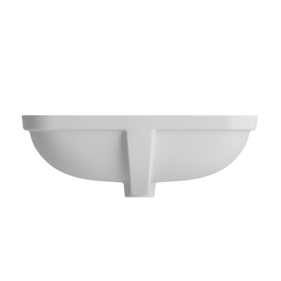 Scala Undermount Sink Fireclay 21.75 in. with Overflow in Matte White