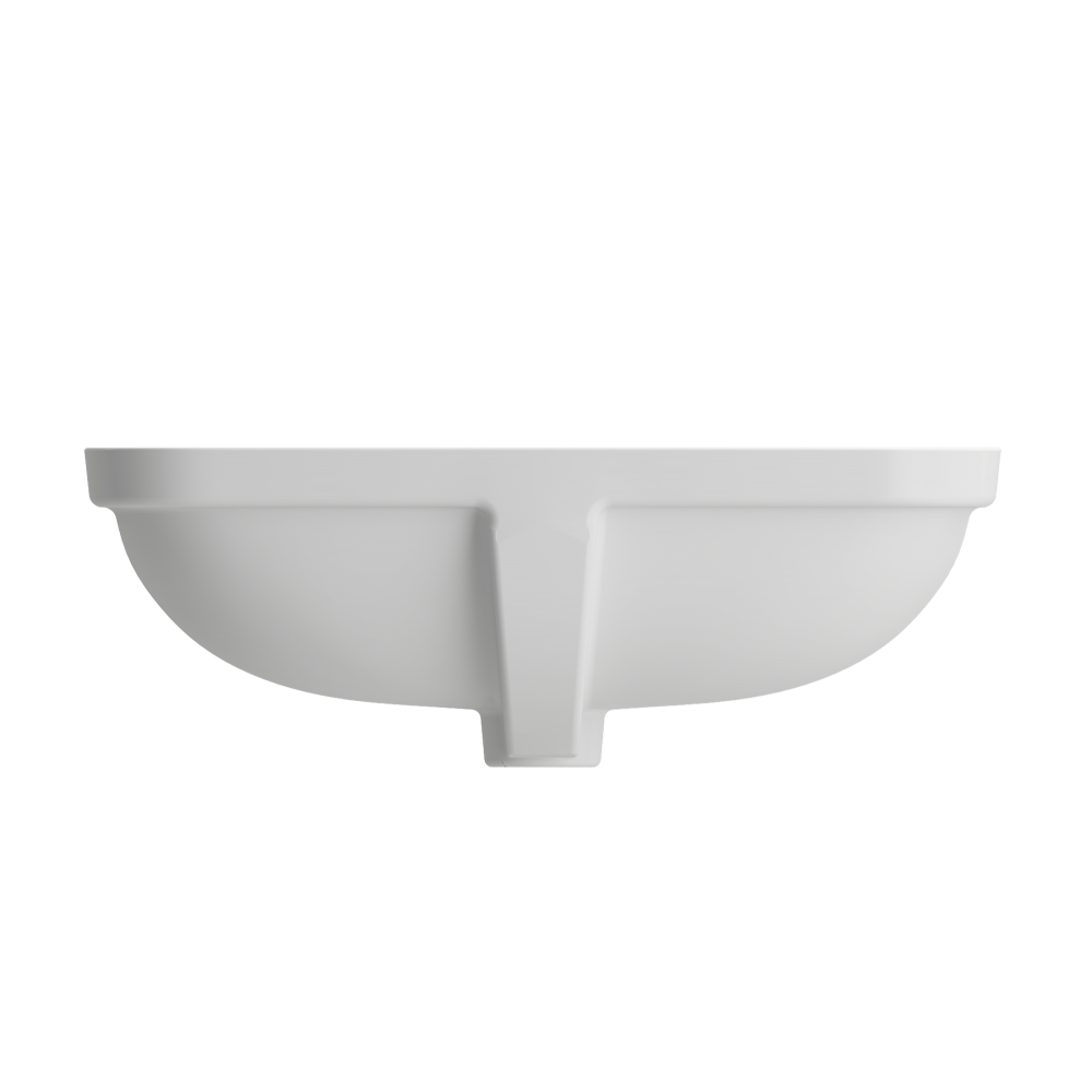 Scala Undermount Sink Fireclay 21.75 in. with Overflow in Matte White