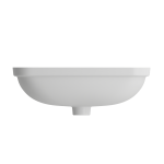 Scala Undermount Sink Fireclay 21.75 in. with Overflow in Matte White