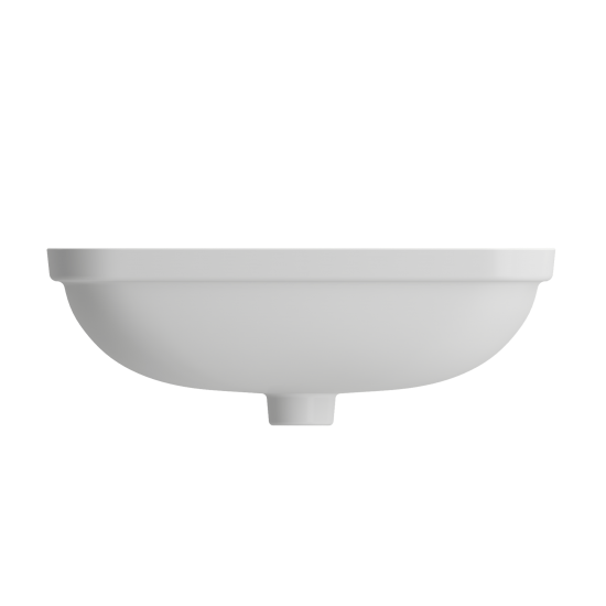 Scala Undermount Sink Fireclay 21.75 in. with Overflow in Matte White