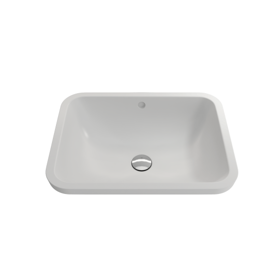 Scala Undermount Sink Fireclay 21.75 in. with Overflow in Matte White