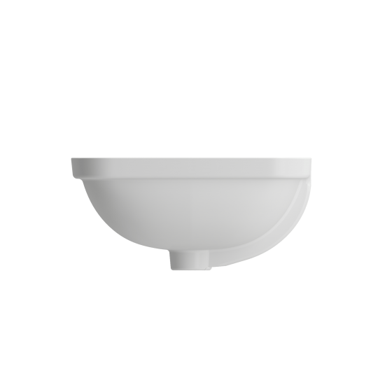 Scala Undermount Sink Fireclay 21.75 in. with Overflow in Matte White