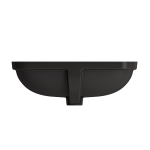 Scala Undermount Sink Fireclay 21.75 in. with Overflow in Matte Black