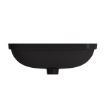 Scala Undermount Sink Fireclay 21.75 in. with Overflow in Matte Black