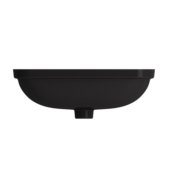 Scala Undermount Sink Fireclay 21.75 in. with Overflow in Matte Black