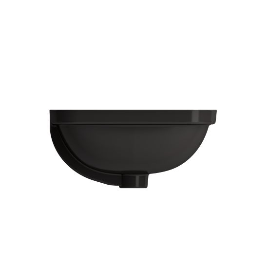 Scala Undermount Sink Fireclay 21.75 in. with Overflow in Matte Black