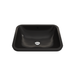 Scala Undermount Sink Fireclay 21.75 in. with Overflow in Matte Black