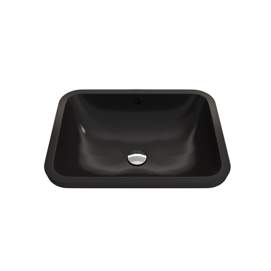 Scala Undermount Sink Fireclay 21.75 in. with Overflow in Matte Black