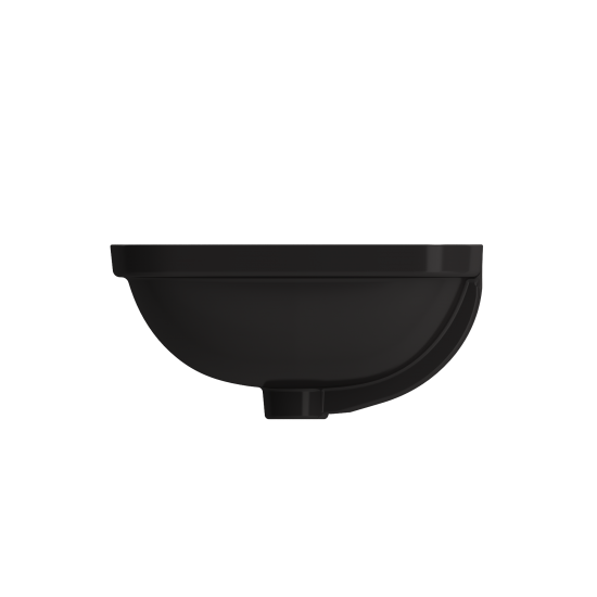 Scala Undermount Sink Fireclay 21.75 in. with Overflow in Matte Black