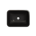 Scala Undermount Sink Fireclay 21.75 in. with Overflow in Matte Black