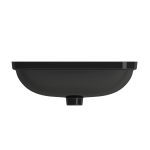 Scala Undermount Sink Fireclay 21.75 in. with Overflow in Black