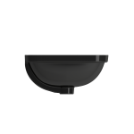 Scala Undermount Sink Fireclay 21.75 in. with Overflow in Black