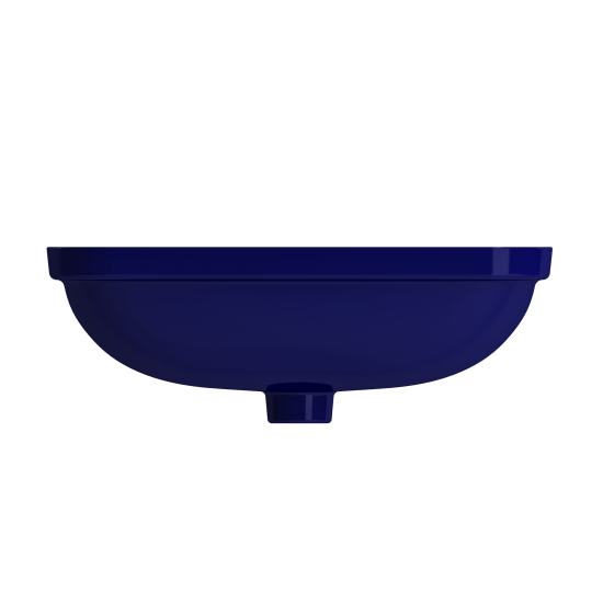 Scala Undermount Sink Fireclay 21.75 in. with Overflow in Sapphire Blue