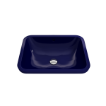 Scala Undermount Sink Fireclay 21.75 in. with Overflow in Sapphire Blue