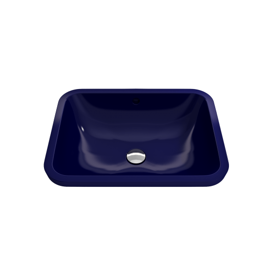 Scala Undermount Sink Fireclay 21.75 in. with Overflow in Sapphire Blue