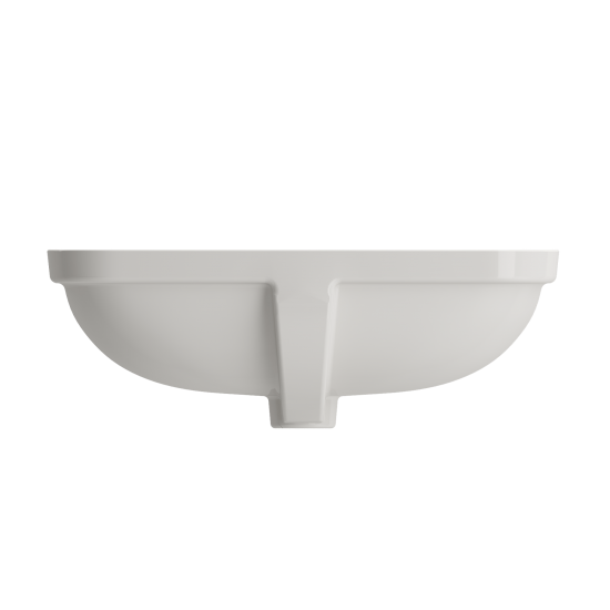 Scala Undermount Sink Fireclay 21.75 in. with Overflow in Biscuit