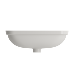 Scala Undermount Sink Fireclay 21.75 in. with Overflow in Biscuit