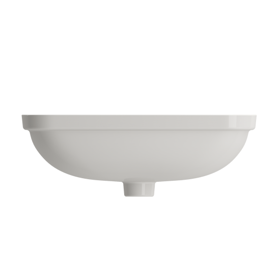 Scala Undermount Sink Fireclay 21.75 in. with Overflow in Biscuit