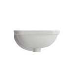 Scala Undermount Sink Fireclay 21.75 in. with Overflow in Biscuit