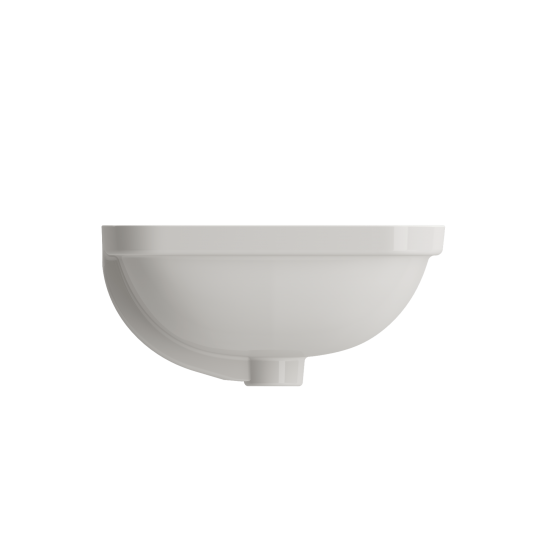 Scala Undermount Sink Fireclay 21.75 in. with Overflow in Biscuit