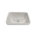 Scala Undermount Sink Fireclay 21.75 in. with Overflow in Biscuit