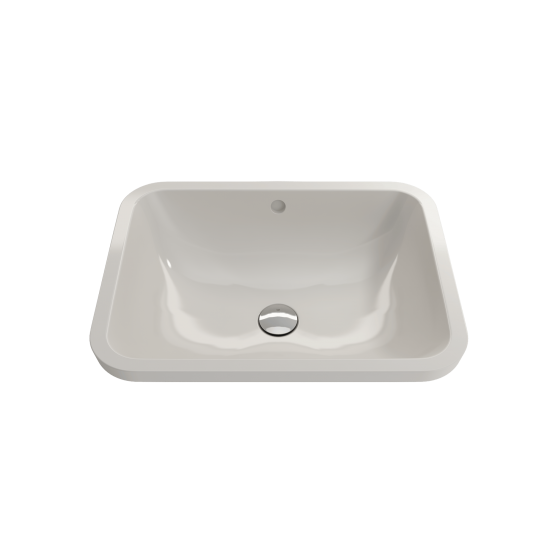 Scala Undermount Sink Fireclay 21.75 in. with Overflow in Biscuit