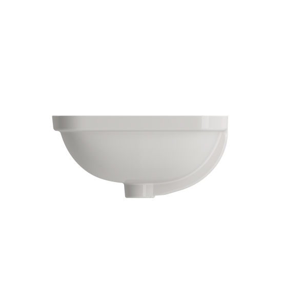 Scala Undermount Sink Fireclay 21.75 in. with Overflow in Biscuit