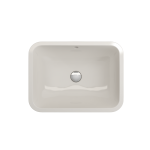 Scala Undermount Sink Fireclay 21.75 in. with Overflow in Biscuit