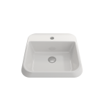 Firenze Vessel Fireclay 19.75 in. 1-Hole in White