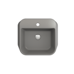 Firenze Vessel Fireclay 19.75 in. 1-Hole in Matte Gray