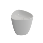 Etna Monoblock Pedestal Sink Fireclay 33.75 in. with Drain Cover in Matte White