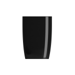 Etna Monoblock Pedestal Sink Fireclay 33.75 in. with Drain Cover in Black