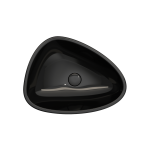 Etna Monoblock Pedestal Sink Fireclay 33.75 in. with Drain Cover in Black
