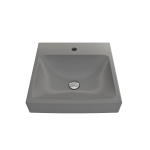 Scala Arch Wall-Mounted Sink Fireclay 19 in. 1-Hole in Matte Gray