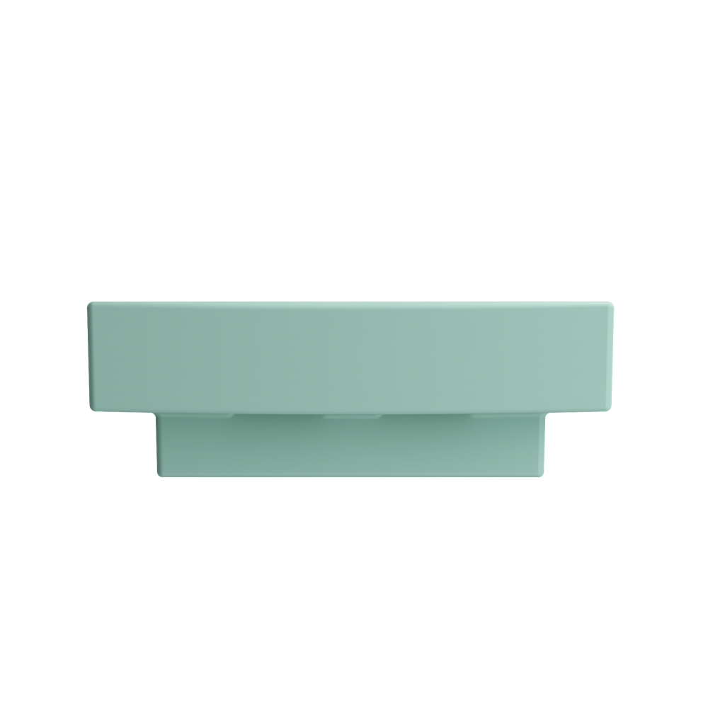 Scala Arch Wall-Mounted Sink Fireclay 19 in. 1-Hole in Matte Mint Green