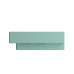 Scala Arch Wall-Mounted Sink Fireclay 19 in. 1-Hole in Matte Mint Green