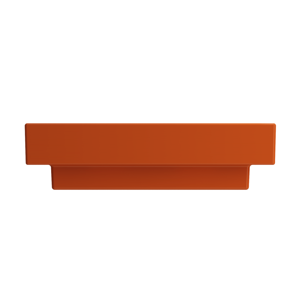 Scala Arch Wall-Mounted Sink Fireclay 23.75 in. 3-Hole in Orange