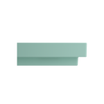 Scala Arch Wall-Mounted Sink Fireclay 23.75 in. 3-Hole in Matte Mint Green