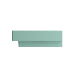 Scala Arch Wall-Mounted Sink Fireclay 23.75 in. 3-Hole in Matte Mint Green