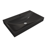 Scala Arch Wall-Mounted Sink Fireclay 32 in. 1-Hole in Matte Black