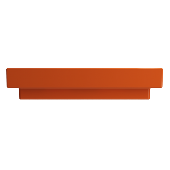 Scala Arch Wall-Mounted Sink Fireclay 32 in. 1-Hole in Orange