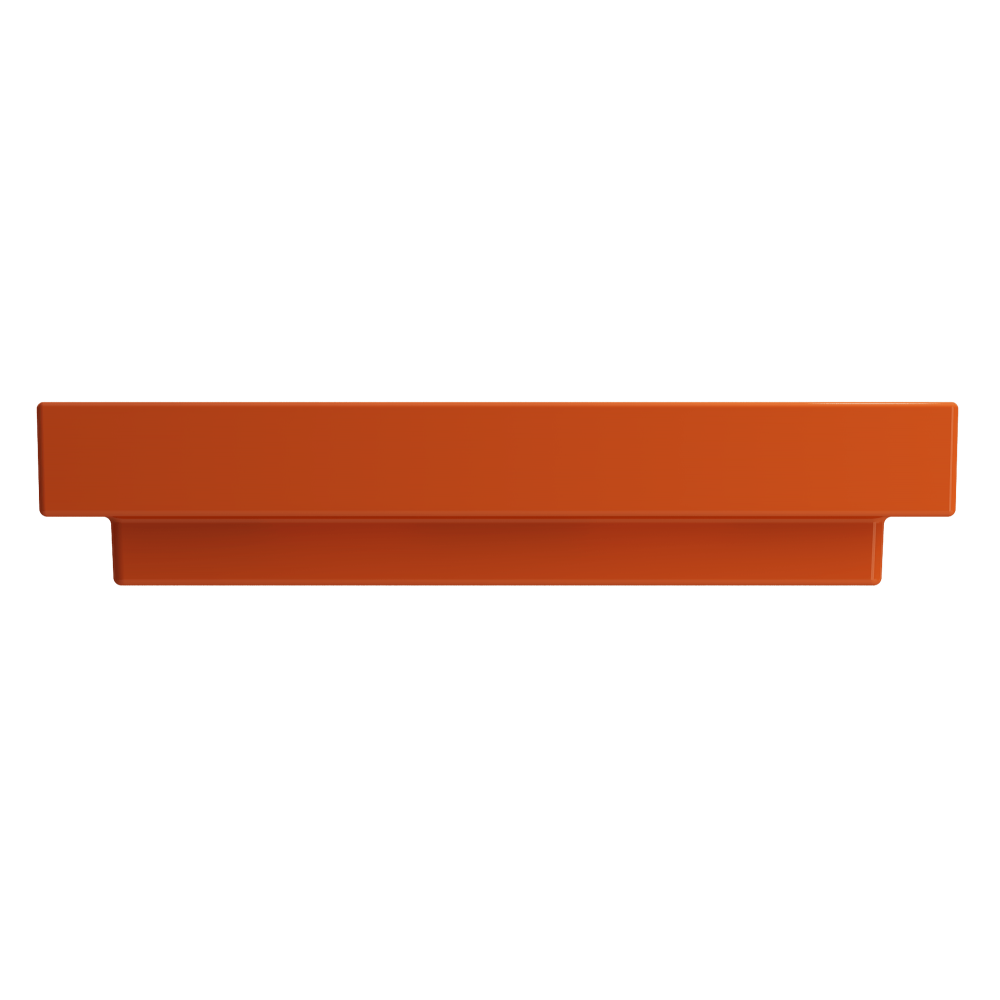 Scala Arch Wall-Mounted Sink Fireclay 32 in. 1-Hole in Orange