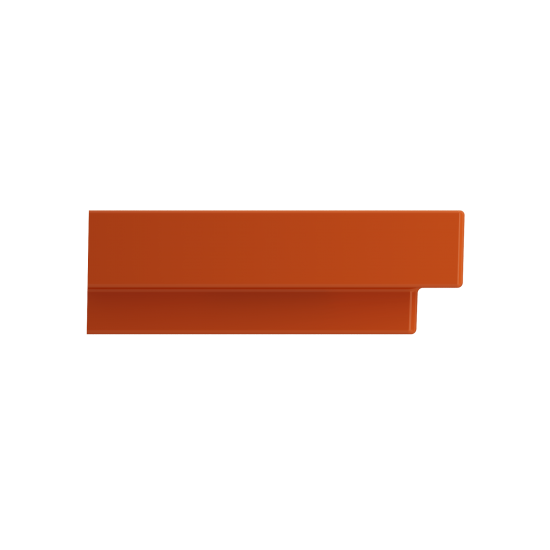 Scala Arch Wall-Mounted Sink Fireclay 32 in. 1-Hole in Orange