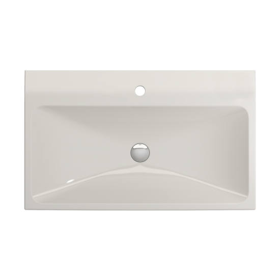 Scala Arch Wall-Mounted Sink Fireclay 32 in. 1-Hole in Biscuit